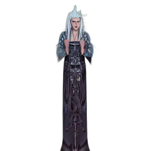 dress, staff, concept art, fantasy art transparent PNG cut-out