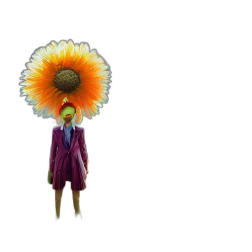 flower, umbrella, staff, dress transparent PNG cut-out