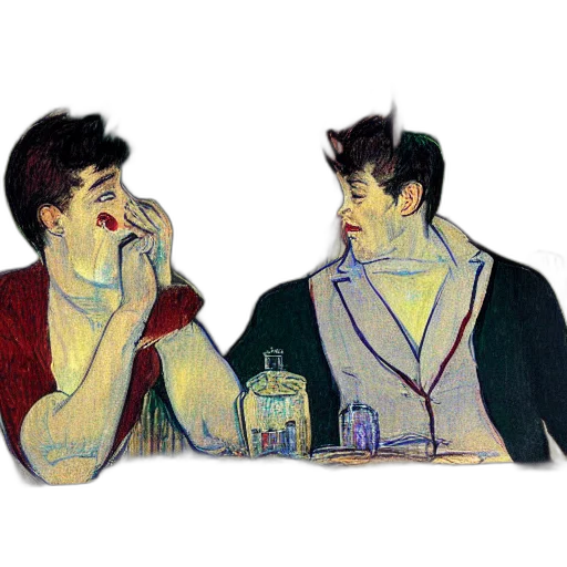 concept art, vaporwave, watercolor, neon lights transparent PNG cut-out