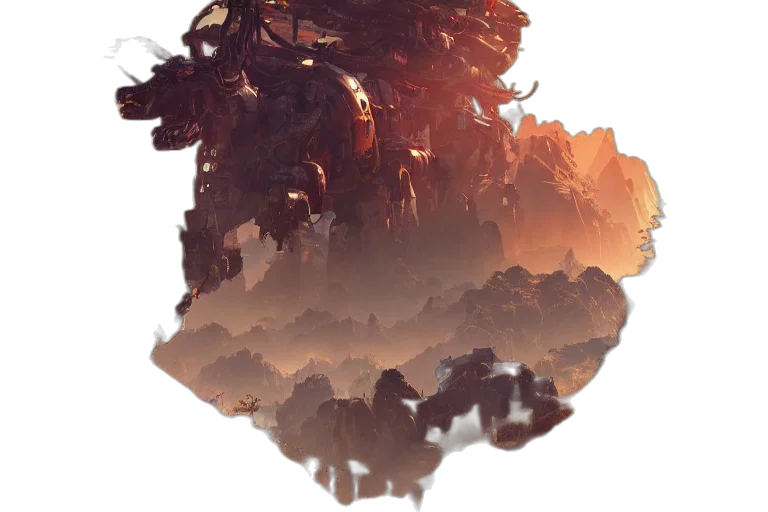 dragon, robot, crown, creature transparent PNG cut-out