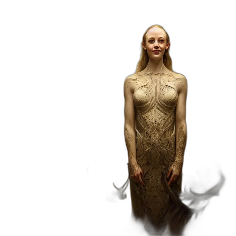 dress, creature, jewelry, face transparent PNG cut-out