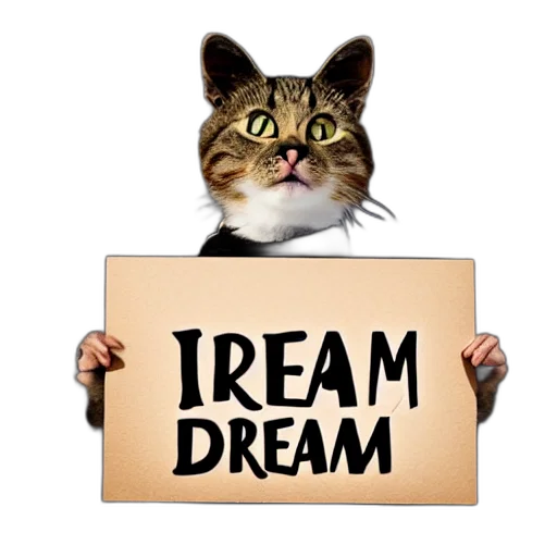 animal, photorealistic, cat, holding transparent PNG cut-out
