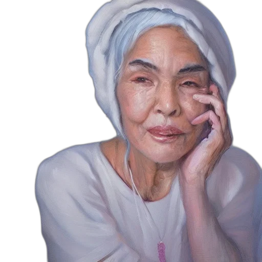face, mask, oil painting, photorealistic transparent PNG cut-out