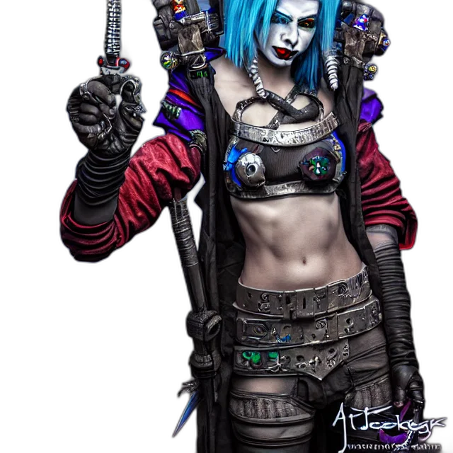 weapon, robot, staff, cyberpunk transparent PNG cut-out