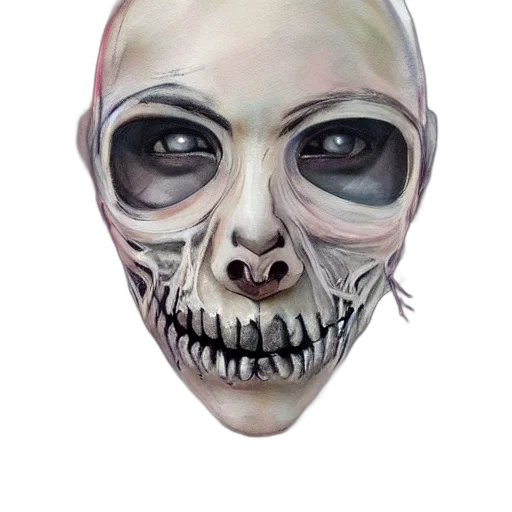 mask, face, creature, watercolor transparent PNG cut-out