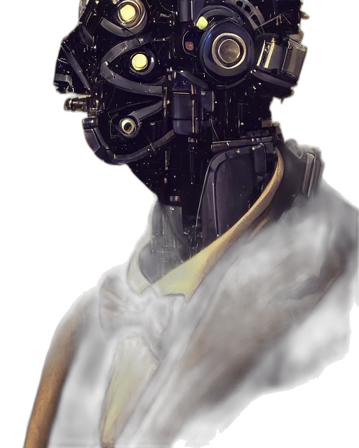 robot, mask, face, staff transparent PNG cut-out
