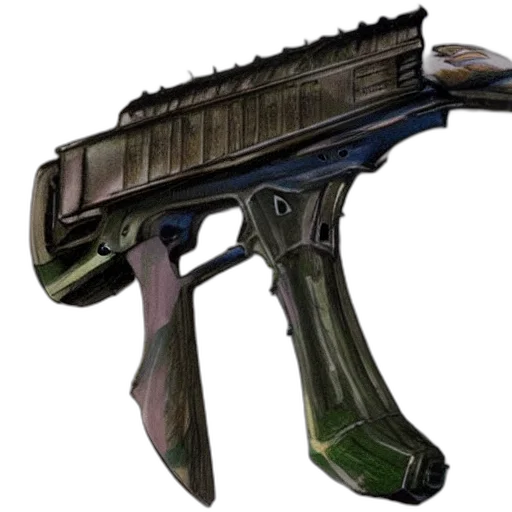 weapon, concept art, 3d render, photorealistic transparent PNG cut-out