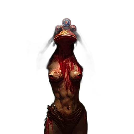 creature, staff, crown, hat transparent PNG cut-out
