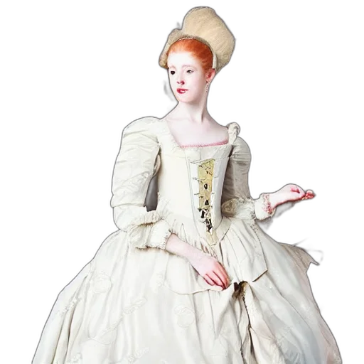 dress, crown, jewelry, staff transparent PNG cut-out