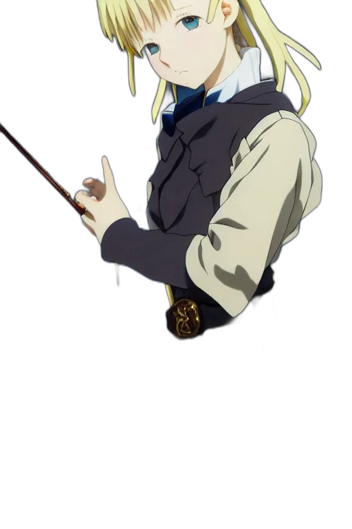 staff, jacket, weapon, hat transparent PNG cut-out