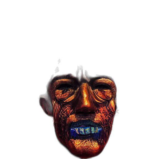 mask, face, creature, crown transparent PNG cut-out