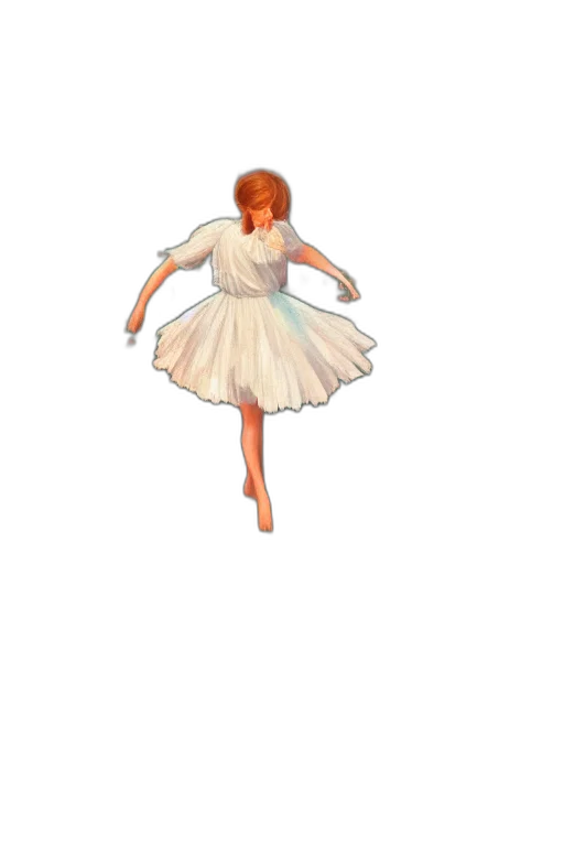 dress, staff, creature, hair transparent PNG cut-out