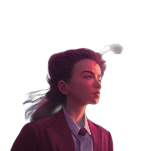 jacket, face, robot, staff transparent PNG cut-out