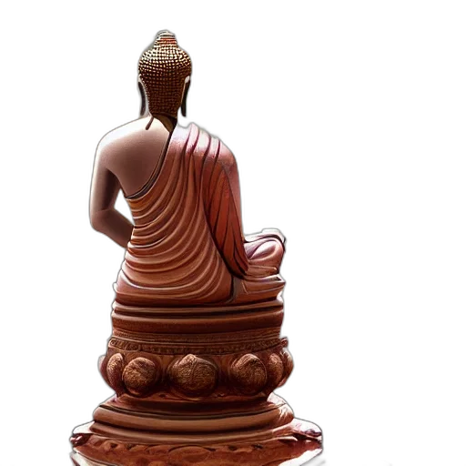3d render, photorealistic, concept art, buddha transparent PNG cut-out