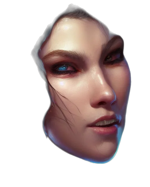 face, mask, robot, creature transparent PNG cut-out