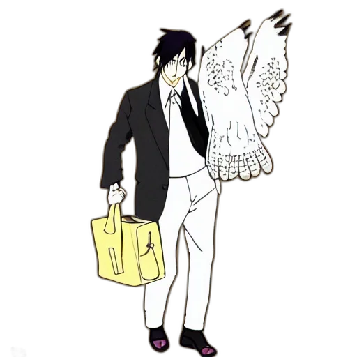 jacket, staff, cartoon, concept art transparent PNG cut-out