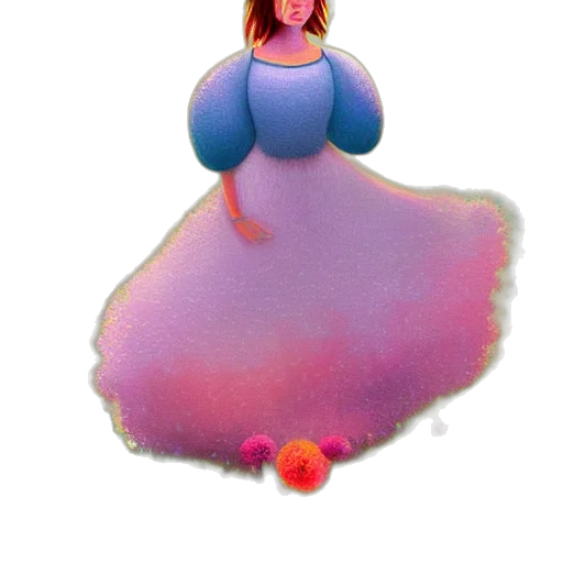 dress, flower, crown, watercolor transparent PNG cut-out