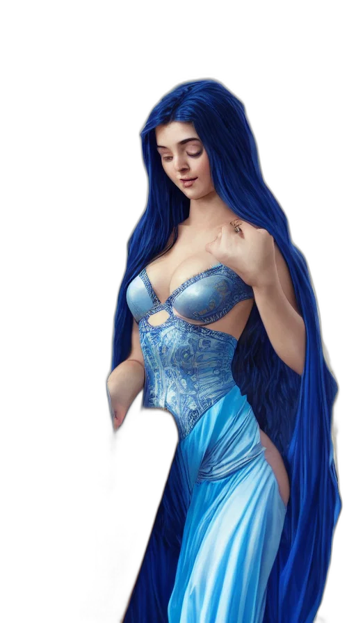 dress, hair, fantasy art, concept art transparent PNG cut-out