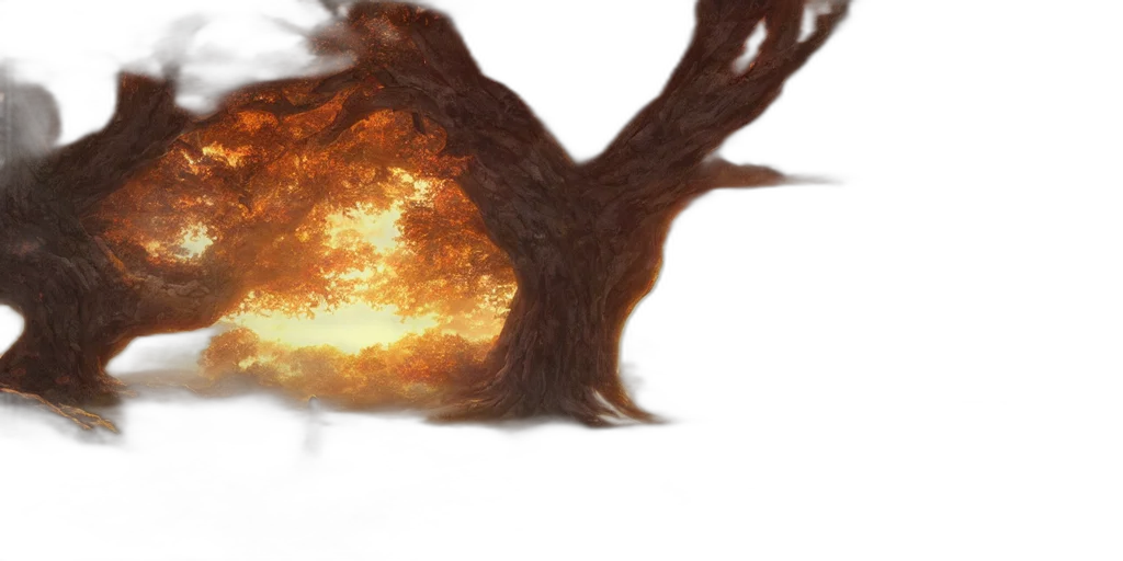 dragon, tree, hair, creature transparent PNG cut-out