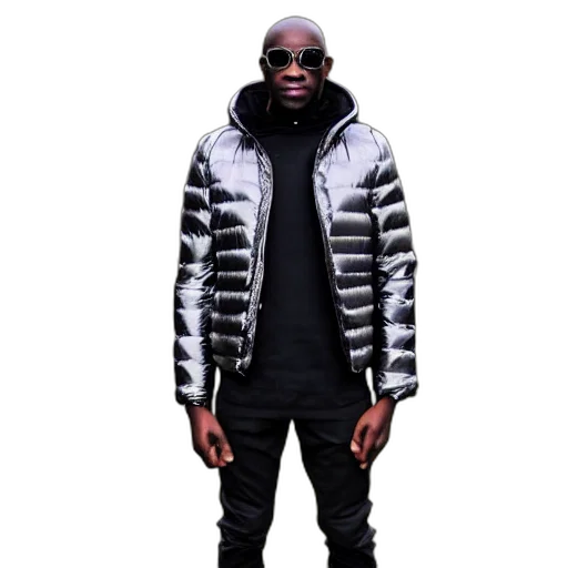 jacket, 3d render, monochrome, photo transparent PNG cut-out