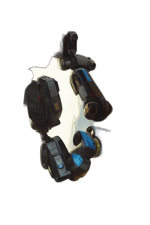 weapon, robot, mask, jacket transparent PNG cut-out