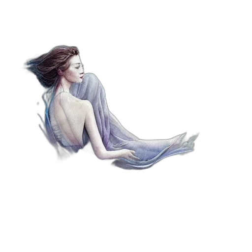 creature, dress, hair, jewelry transparent PNG cut-out
