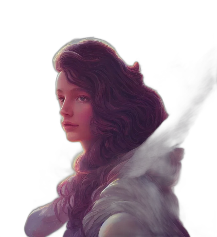 face, dragon, fantasy art, photorealistic transparent PNG cut-out