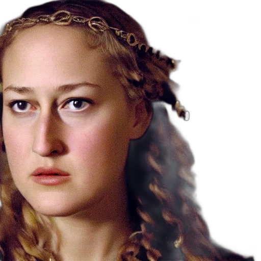crown, face, hair, photorealistic transparent PNG cut-out