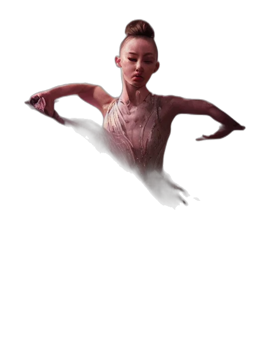 dress, creature, face, staff transparent PNG cut-out