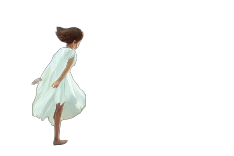 dress, hair, creature, concept art transparent PNG cut-out