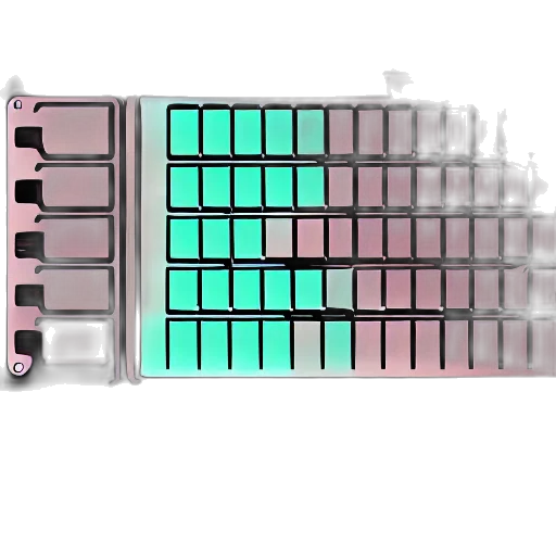 weapon, vaporwave, cyberpunk, 3d render transparent PNG cut-out