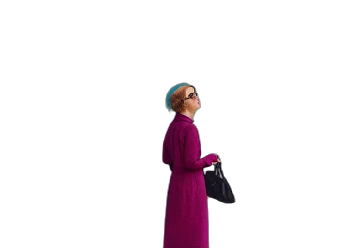 dress, staff, hat, jacket transparent PNG cut-out