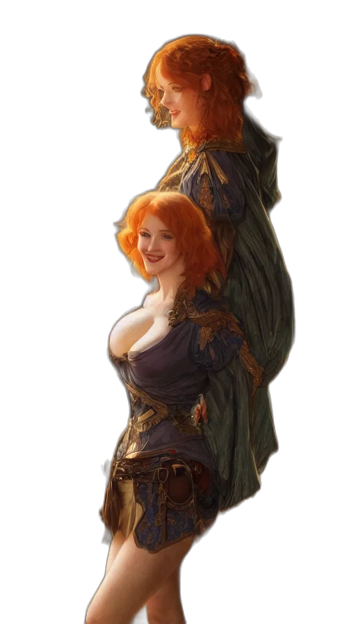 dress, staff, dragon, sword transparent PNG cut-out