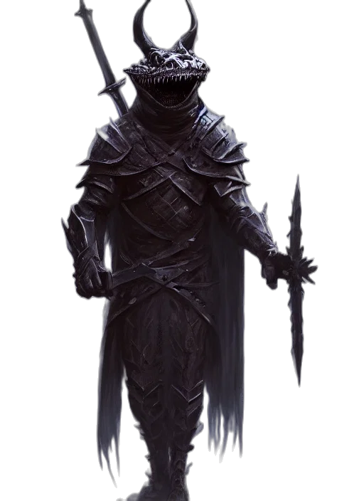 mask, staff, dragon, creature transparent PNG cut-out