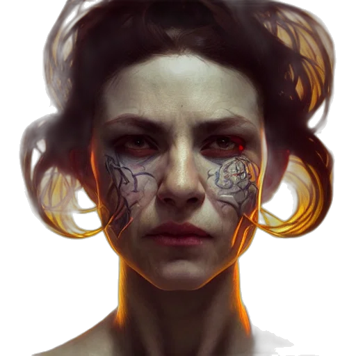 face, mask, robot, creature transparent PNG cut-out