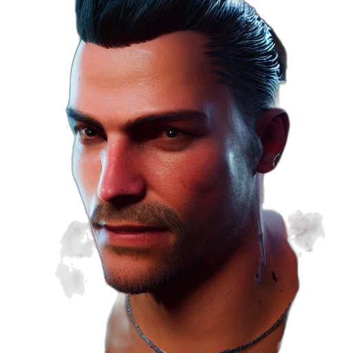 face, jacket, staff, hair transparent PNG cut-out