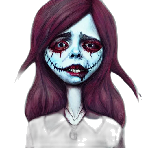 face, mask, creature, concept art transparent PNG cut-out