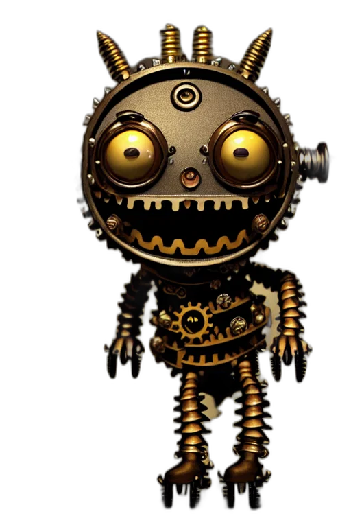 robot, staff, mask, creature transparent PNG cut-out