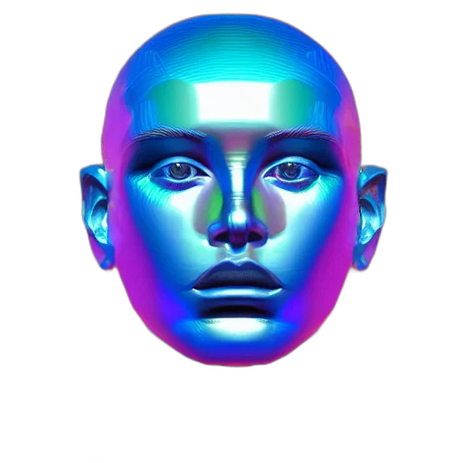 face, mask, robot, creature transparent PNG cut-out