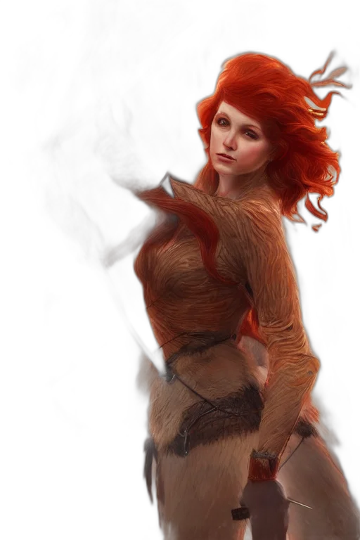 dragon, creature, dress, hair transparent PNG cut-out