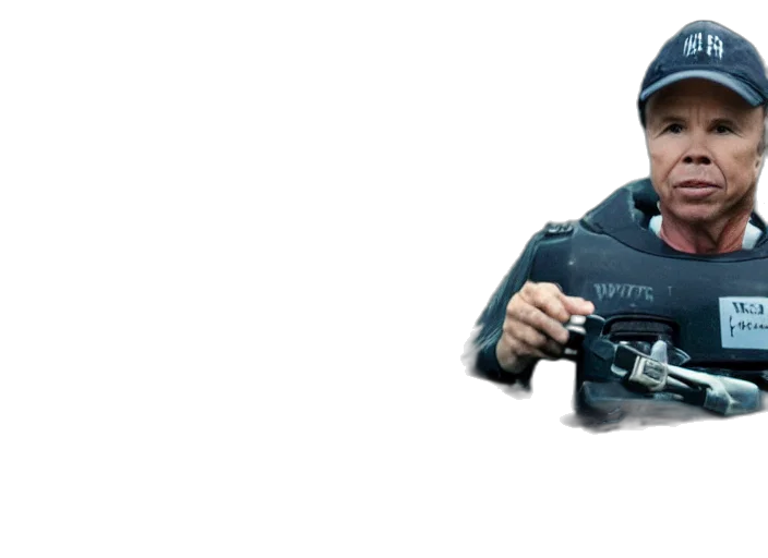 weapon, staff, robot, face transparent PNG cut-out