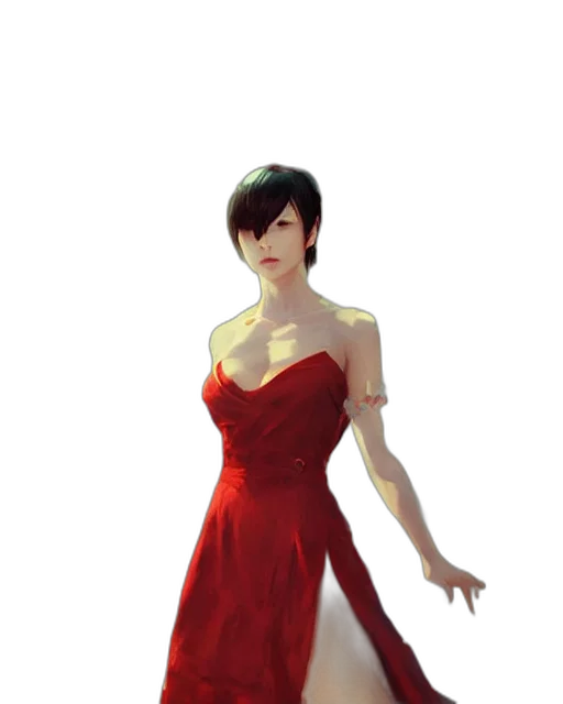 dress, staff, jewelry, robot transparent PNG cut-out