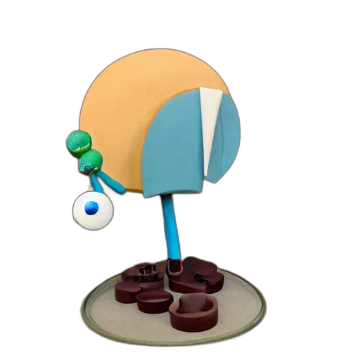 robot, staff, hat, creature transparent PNG cut-out