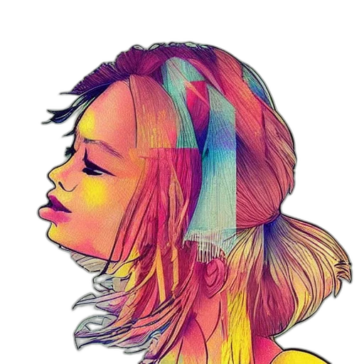 face, hair, dress, mask transparent PNG cut-out