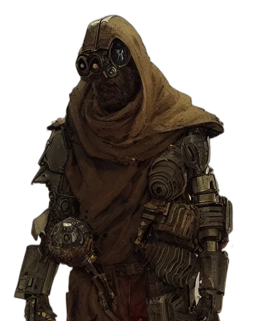 mask, staff, robot, creature transparent PNG cut-out