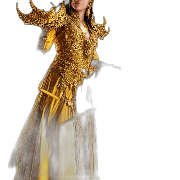 staff, dress, jewelry, concept art transparent PNG cut-out