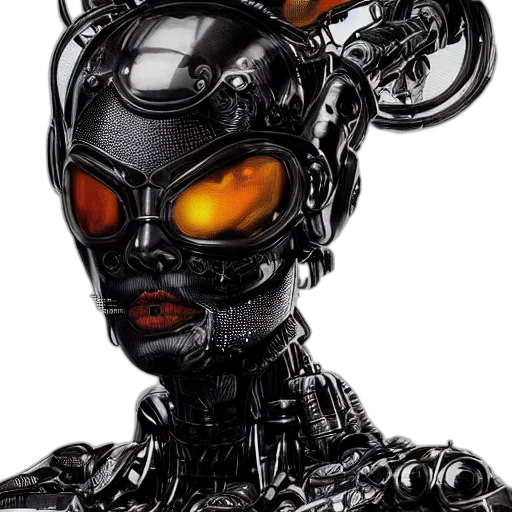 robot, mask, face, cyberpunk transparent PNG cut-out