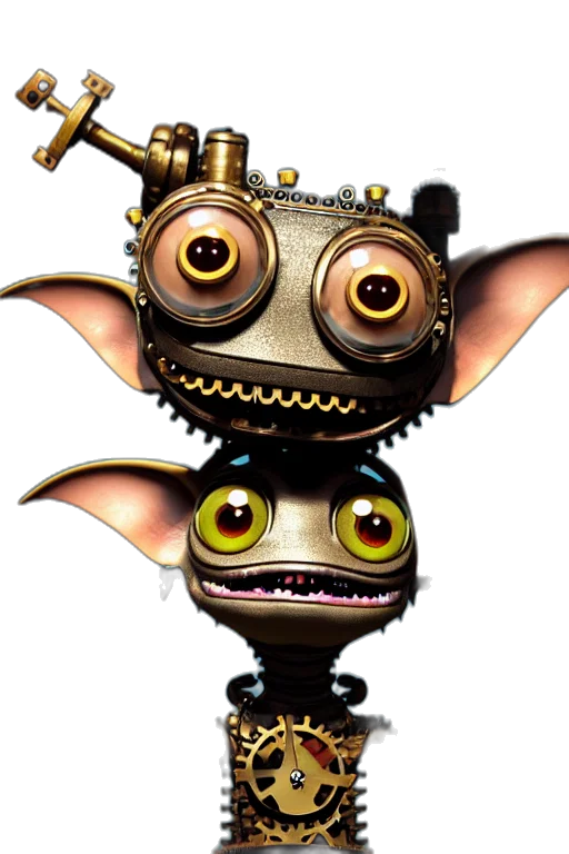 robot, staff, mask, creature transparent PNG cut-out