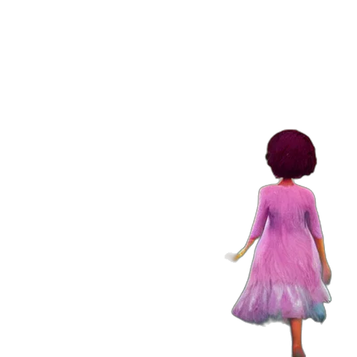 dress, robot, hair, staff transparent PNG cut-out