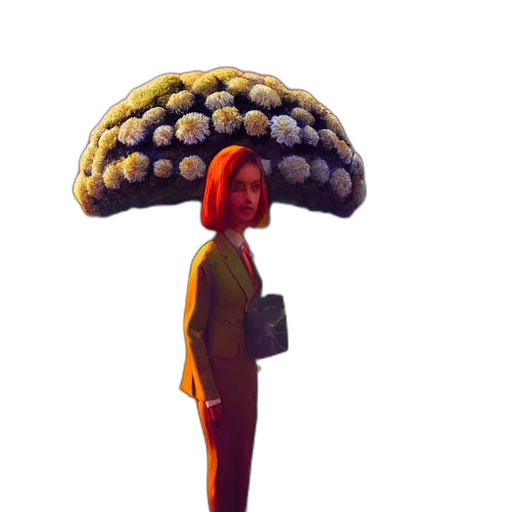 umbrella, hat, crown, jacket transparent PNG cut-out